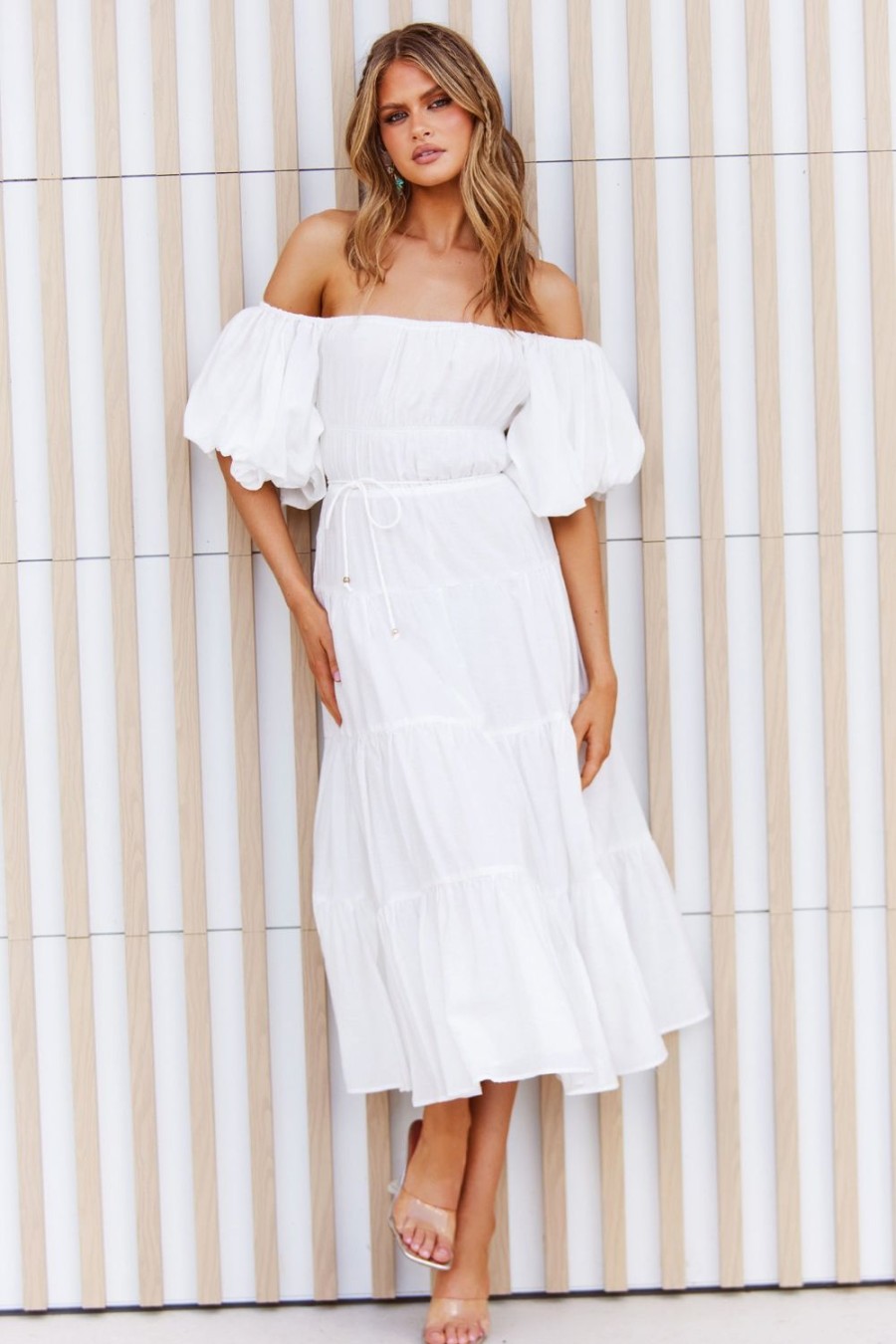 Day Dresses | Sage and Paige Spanish Steps Midi Dress - White