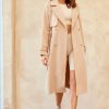 Jackets | Sage and Paige Calla Lilly Trench Coat - Camel