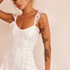 Casual Playsuits | Sage and Paige Kenna Ruffle Playsuit - White