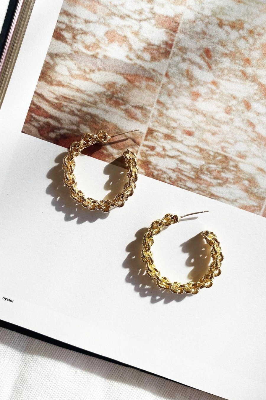 Earrings | Sage and Paige Fearless Hoops - Gold