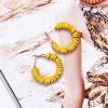 Earrings | Sage and Paige Audrey Hoop Earrings - Mustard