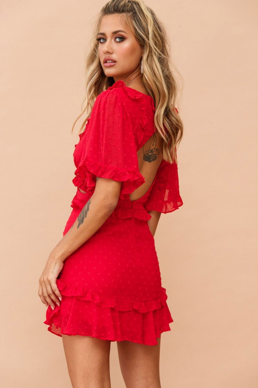 Going Out Dresses | Sage and Paige Sprung In Love Dress - Red