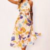 Day Dresses | Sage and Paige Holding On Midi Dress - Yellow Multi