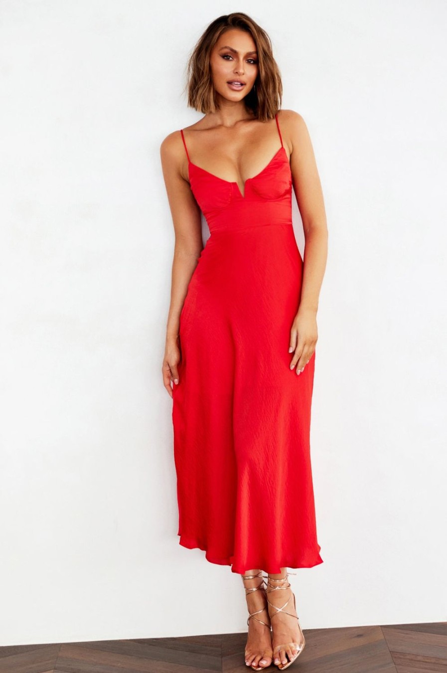 Formal Dresses | Sage and Paige Night In August Midi Dress - Red