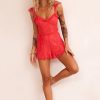 Casual Playsuits | Sage and Paige Kenna Ruffle Playsuit - Red