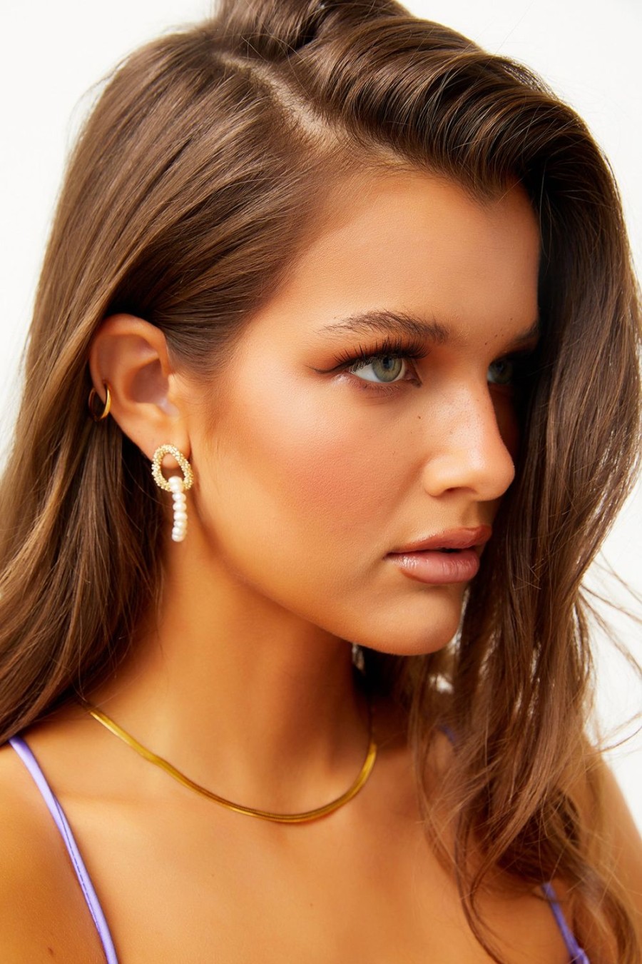 Earrings | Sage and Paige More Glam Earrings - White Gold