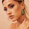 Earrings | Sage and Paige Shelley Hoops - Jade