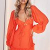 Formal Dresses | Sage and Paige Xena Mini Dress - Tangerine