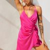 Going Out Dresses | Sage and Paige That'S A Wrap Mini Dress - Hot Pink