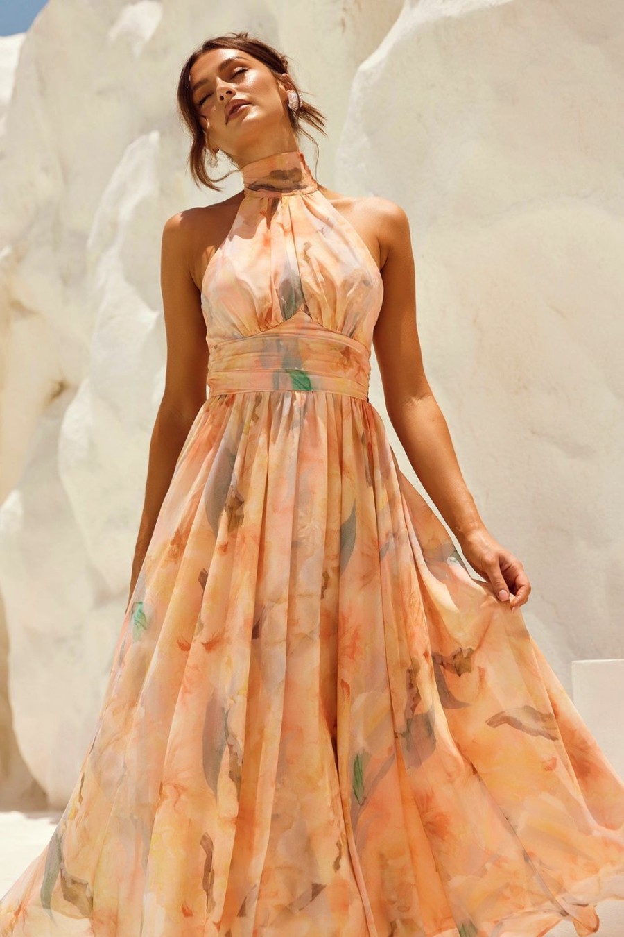 Formal Dresses | Sage and Paige Daylight Midi Dress - Peach