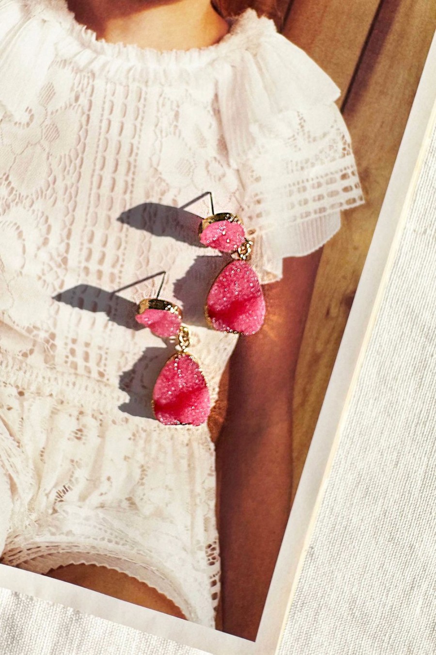 Earrings | Sage and Paige Annalisa Earrings - Pink