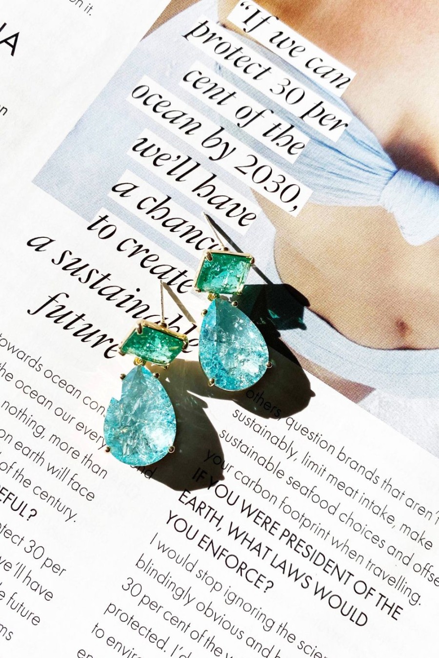 Earrings | Sage and Paige Ocean Speed Earrings - Blue