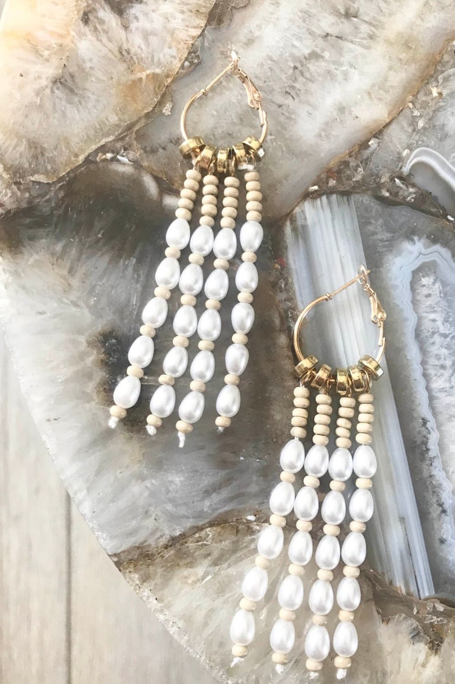 Earrings | Sage and Paige Cascading Pearl Earrings