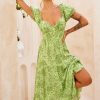 Day Dresses | Sage and Paige Crushing Midi Dress - Green