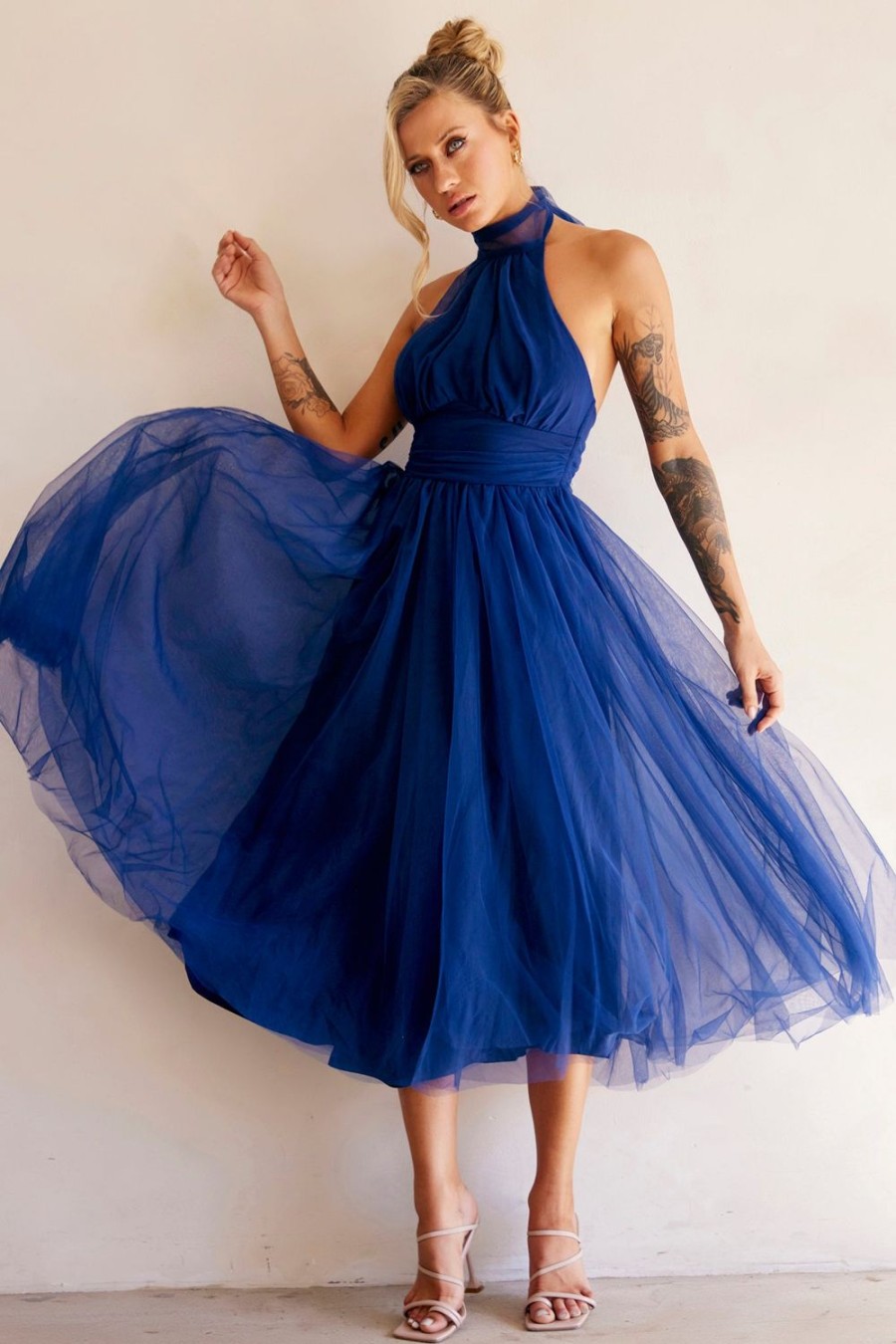 Formal Dresses | Sage and Paige Her Statement Midi Dress - Navy