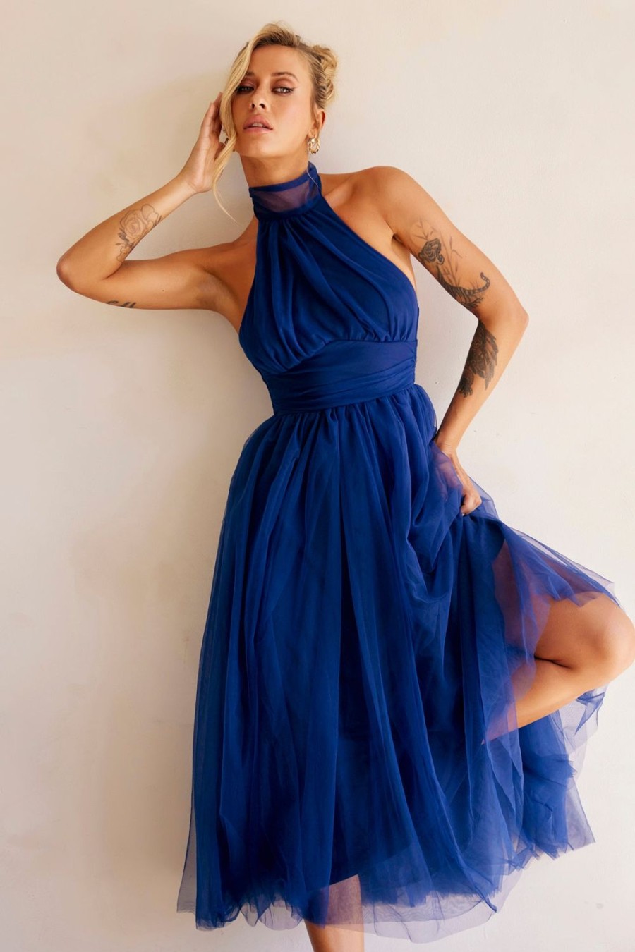 Formal Dresses | Sage and Paige Her Statement Midi Dress - Navy