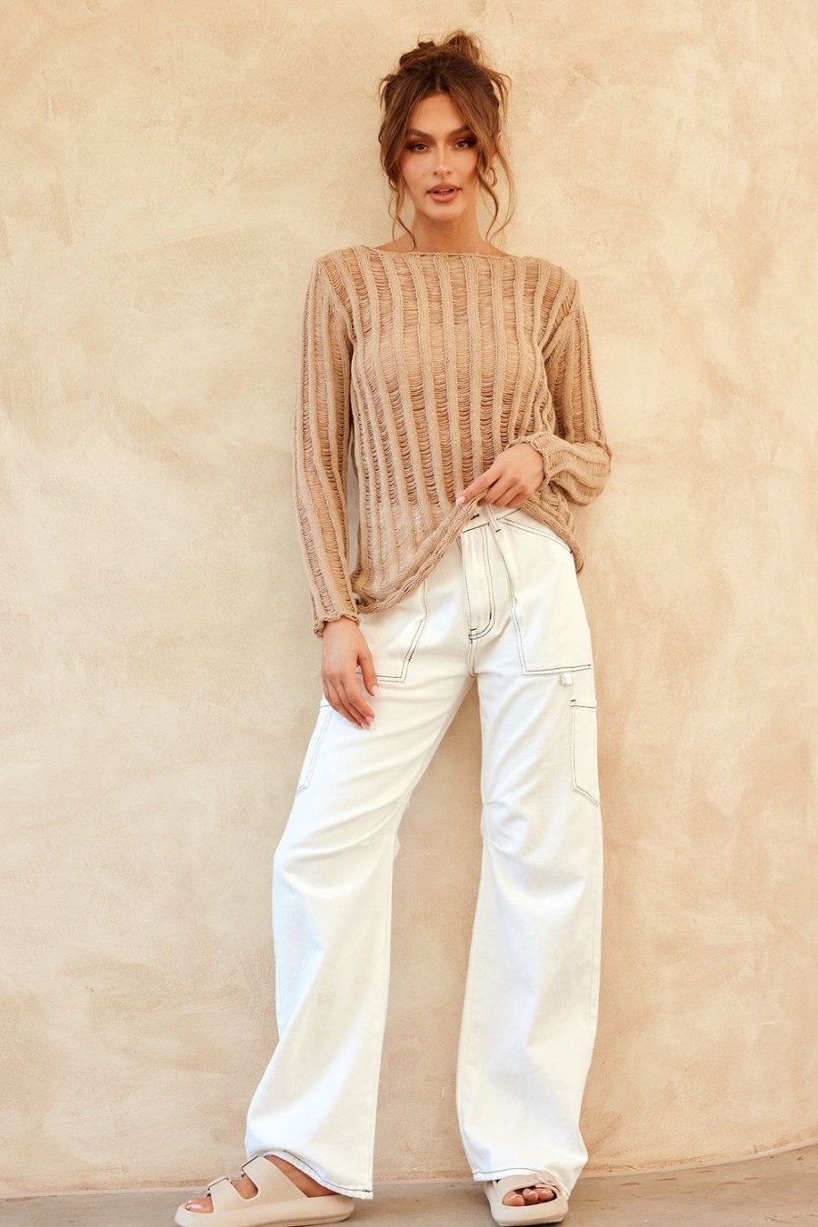 Knits Tops & Bottoms | Sage and Paige East End Top - Mocha