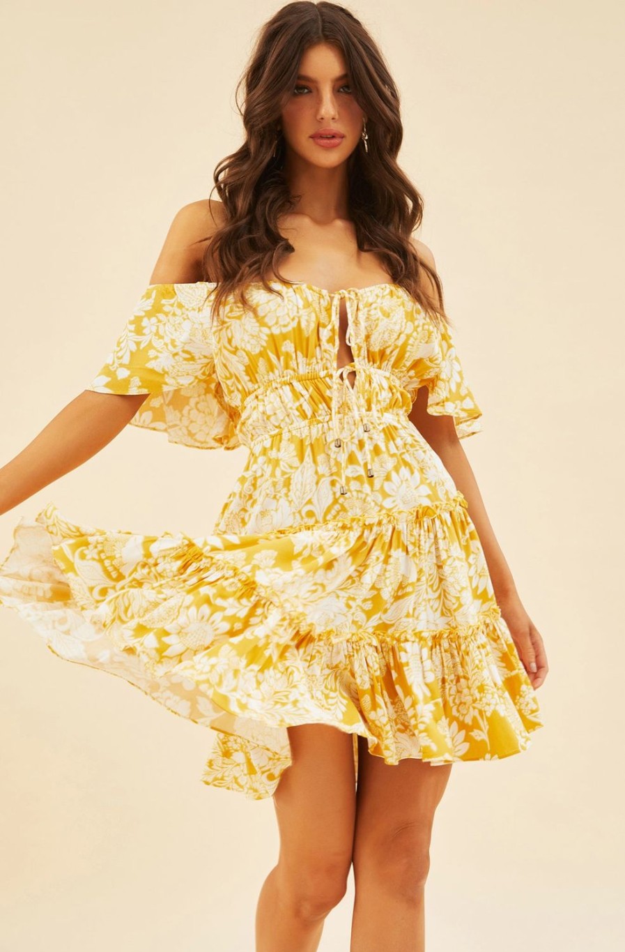 Day Dresses | Sage and Paige On Mine Mind Mini Dress - Yellow