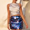 Skirts | Sage and Paige Gilded Shimmy Mini Skirt - Navy Multi