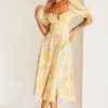 Day Dresses | Sage and Paige Spellbound Midi Dress - Yellow