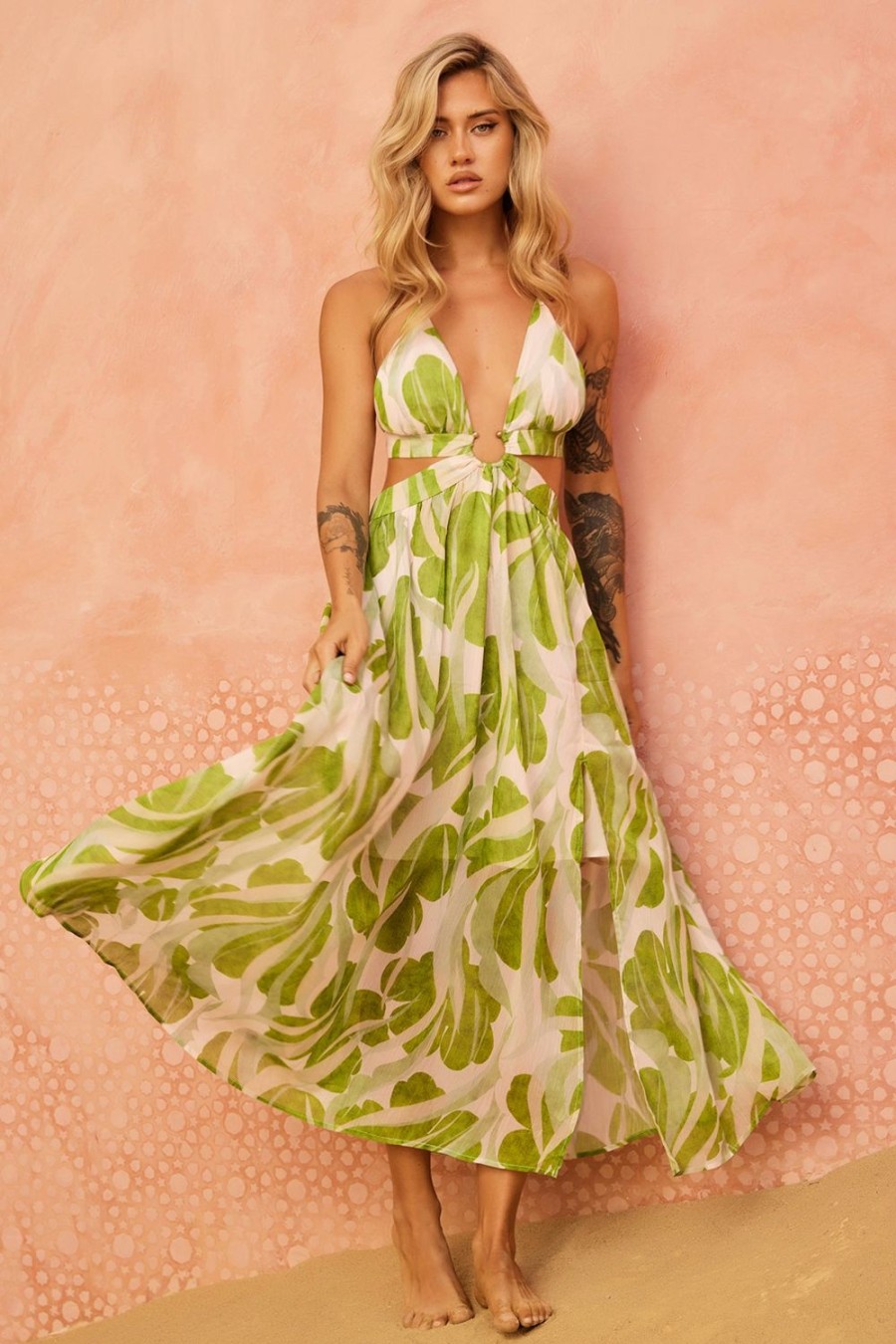 Formal Dresses | Sage and Paige Forest Favors Maxi Dress - Green