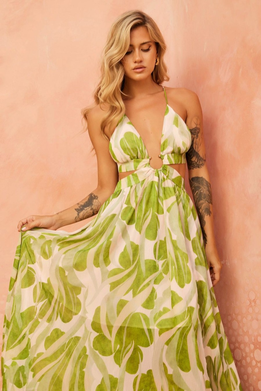 Formal Dresses | Sage and Paige Forest Favors Maxi Dress - Green