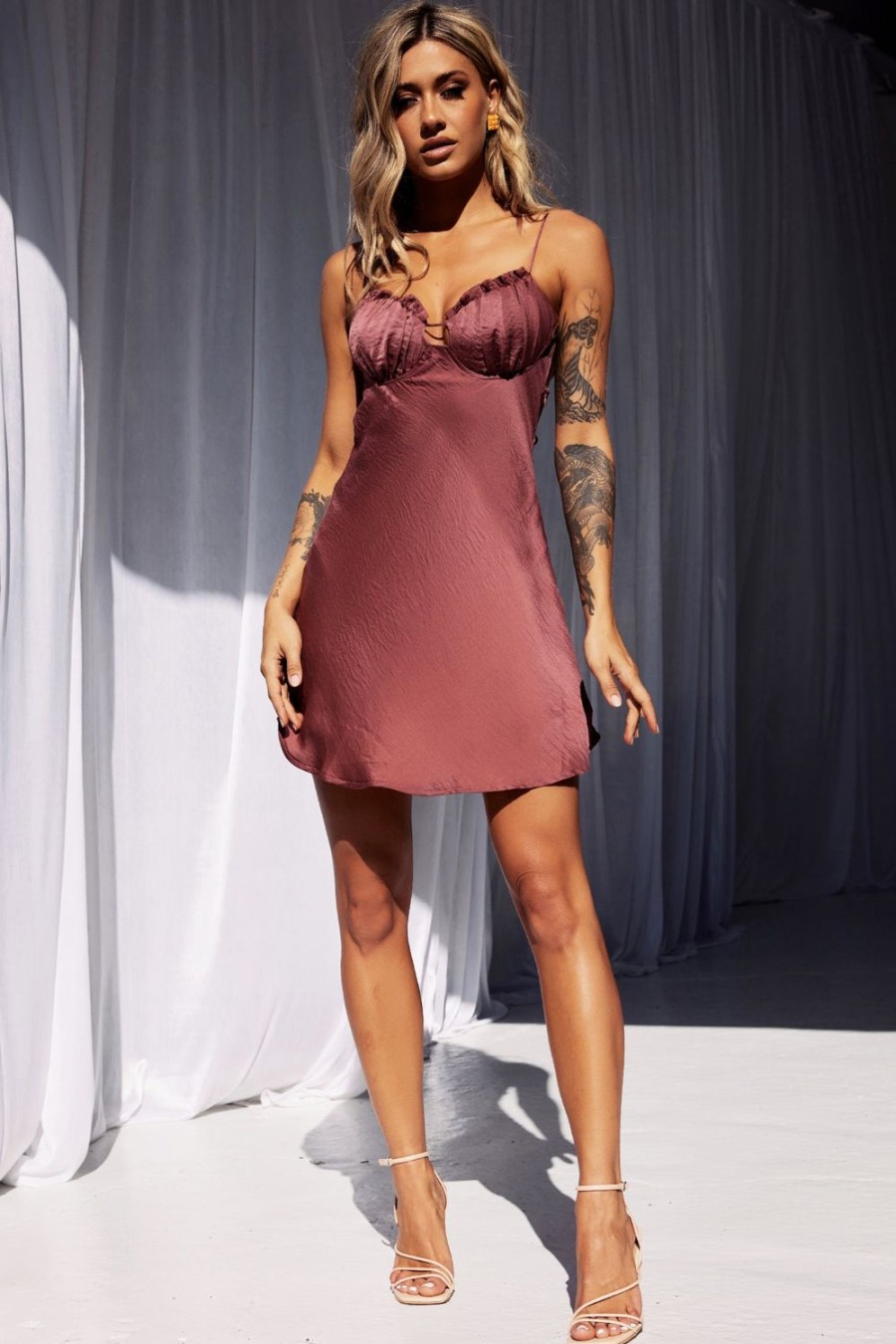 Going Out Dresses | Sage and Paige Big Mood Mini Dress - Antique Rose