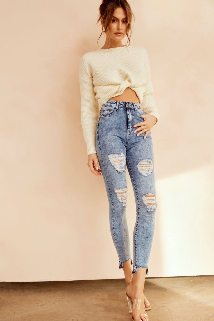 Denim | Sage and Paige Easy Does It Crop Jeans - Washed Blue