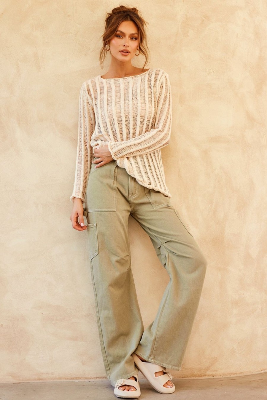 Knits Tops & Bottoms | Sage and Paige East End Top - Beige