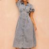 Denim | Sage and Paige Amber Denim Midi Dress - Washed Blue