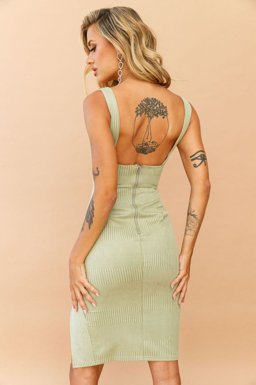 Going Out Dresses | Sage and Paige Dream Catcher Dress - Olive