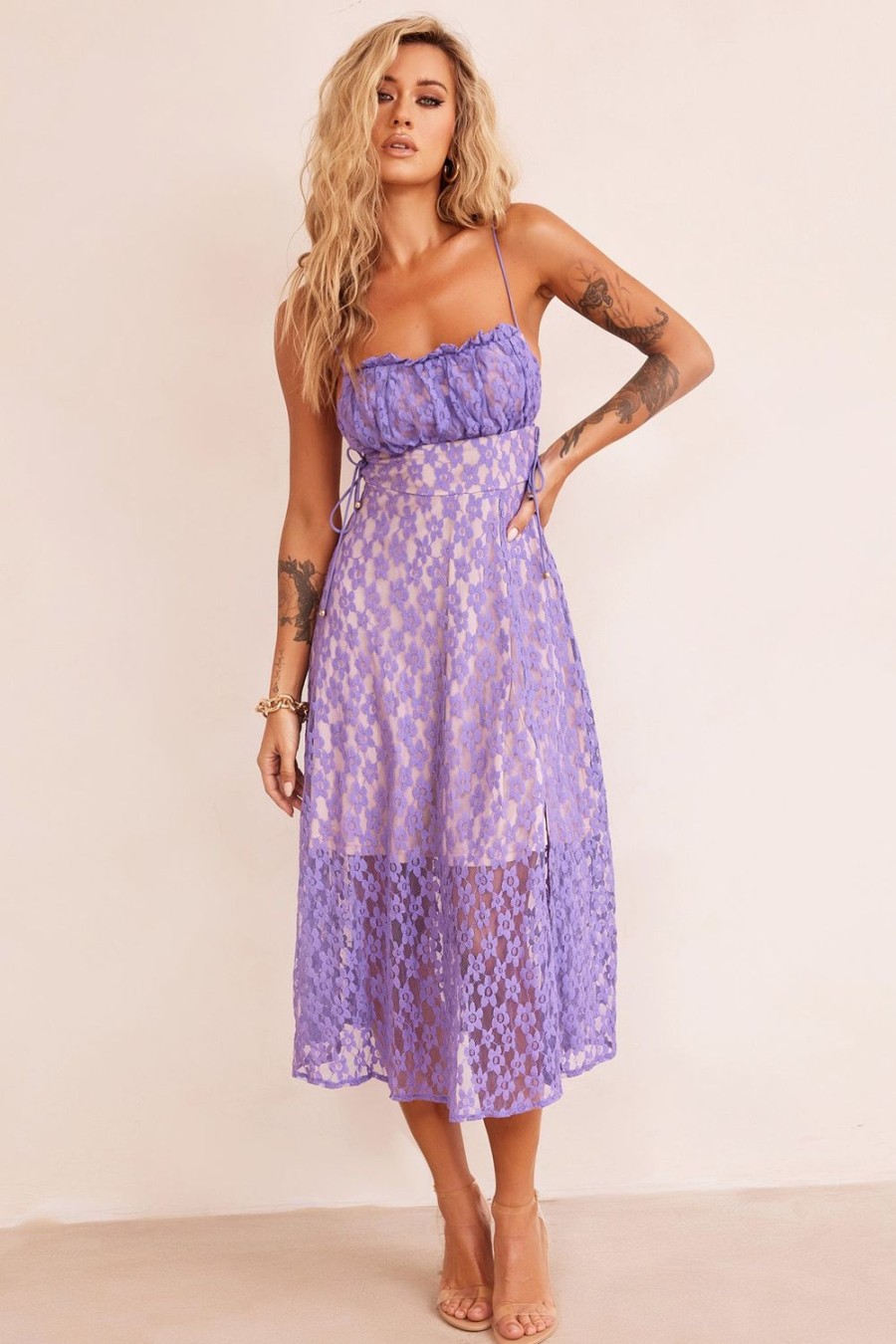 Day Dresses | Sage and Paige Ease Up Midi Dress - Purple