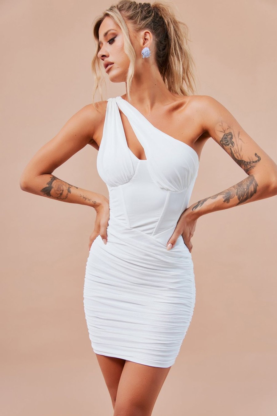 Going Out Dresses | Sage and Paige Miami Heat Mini Dress - White