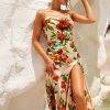 Formal Dresses | Sage and Paige Secret Jungle Midi Dress - Nude Multi