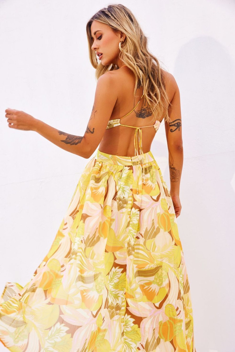 Formal Dresses | Sage and Paige Rays Maxi Dress - Yellow Print