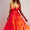 Day Dresses | Sage and Paige Changing Focus Midi Dress - Tangerine