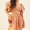 Formal Dresses | Sage and Paige Italian Summer Mini Dress - Mocha