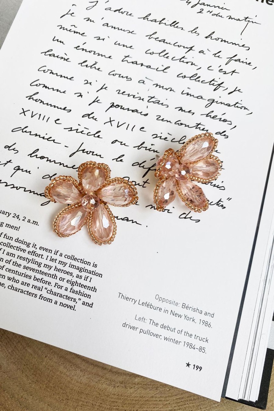 Earrings | Sage and Paige Eden Gold Earrings - Pink