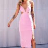 Going Out Dresses | Sage and Paige Through The Night Midi Dress - Pink