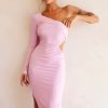 Going Out Dresses | Sage and Paige Sheer Glow Midi Dress - Pink