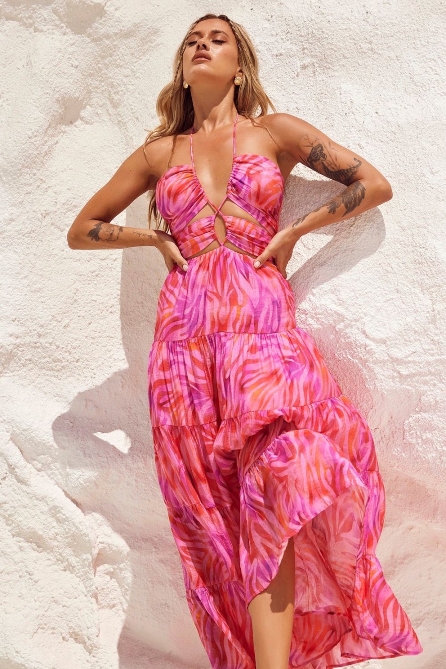 Day Dresses | Sage and Paige Dreamy Sun Maxi Dress - Pink Multi