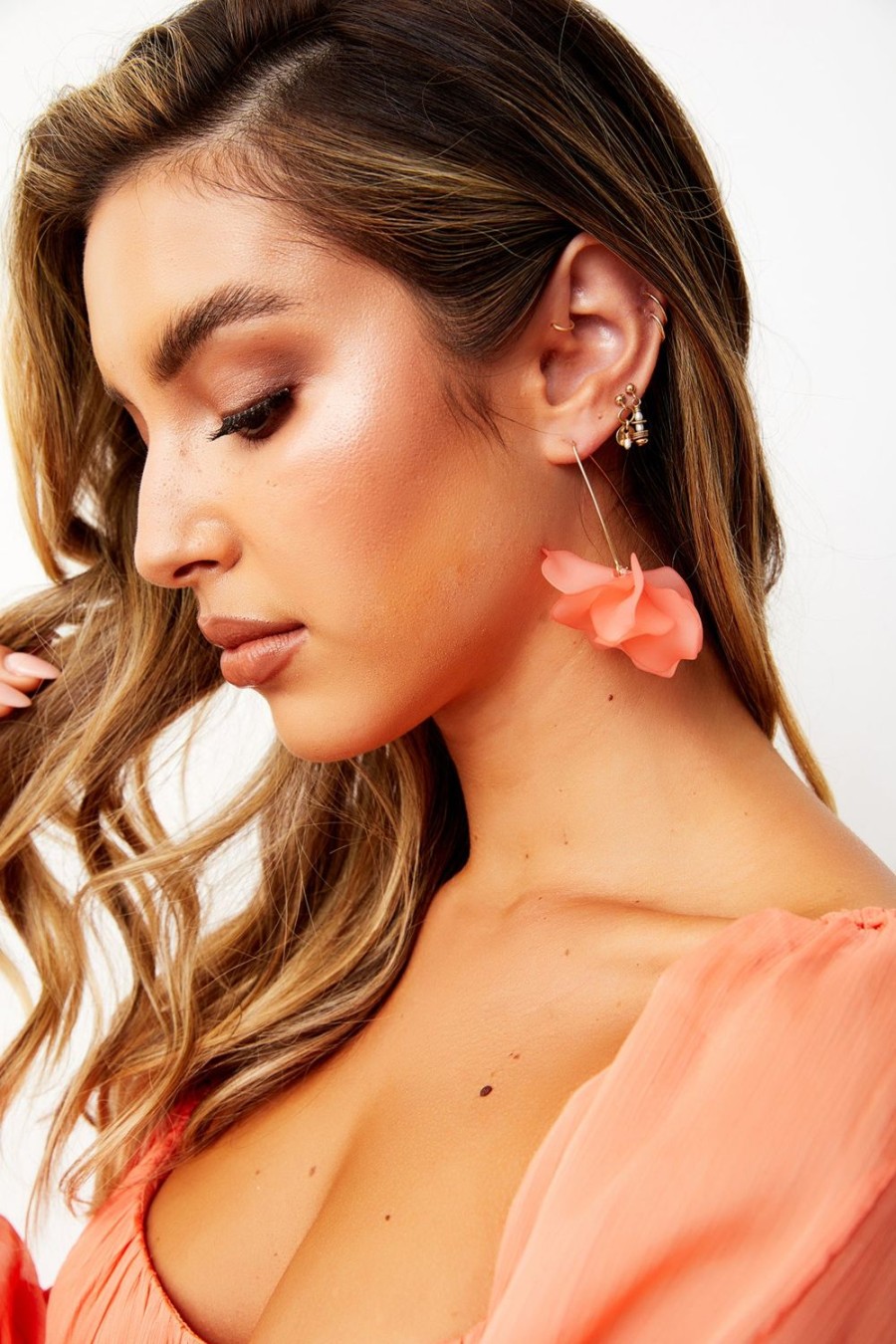 Earrings | Sage and Paige Song For Sienna Earrings - Coral