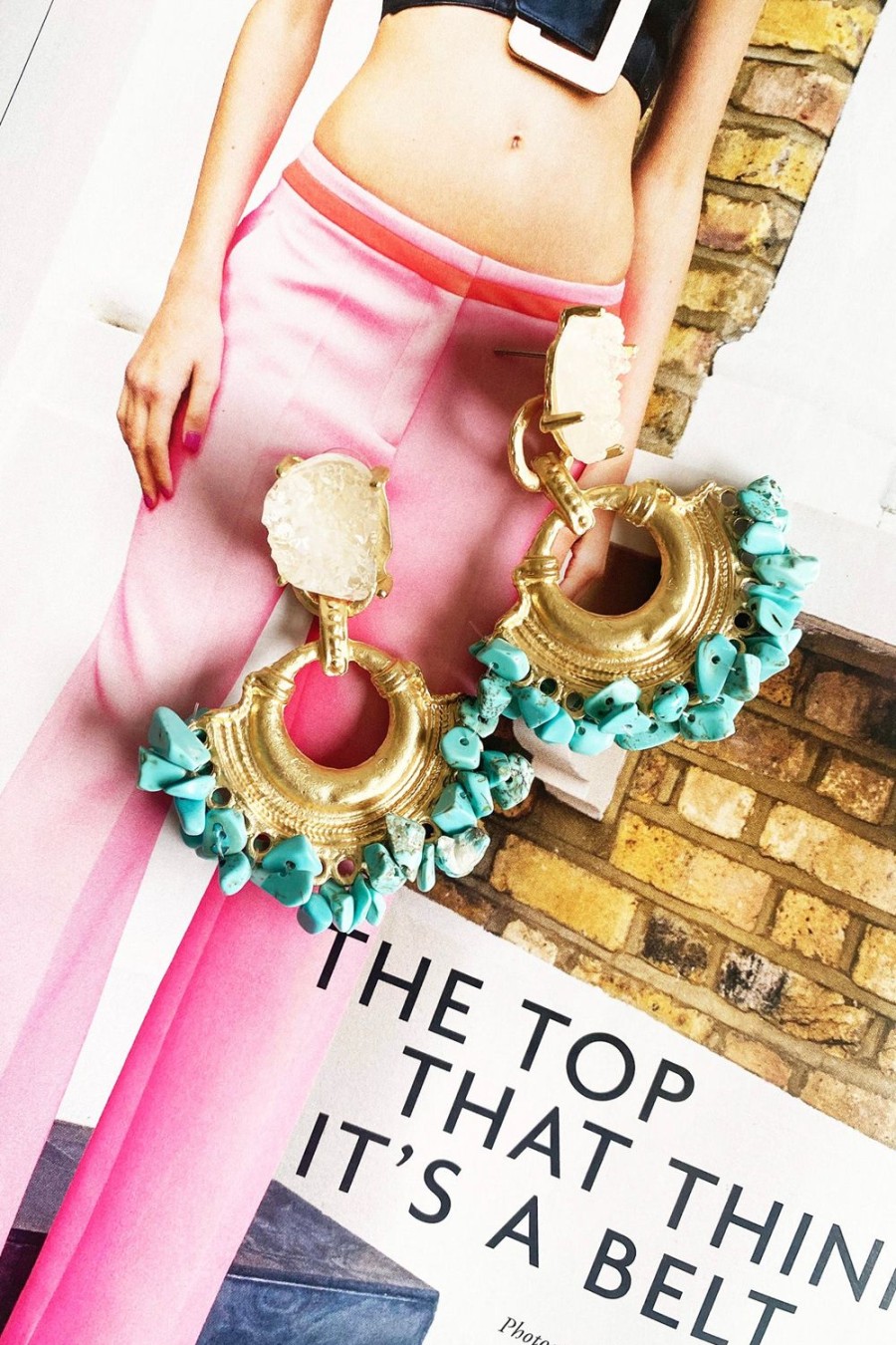 Earrings | Sage and Paige Abigail Earrings - Turquoise