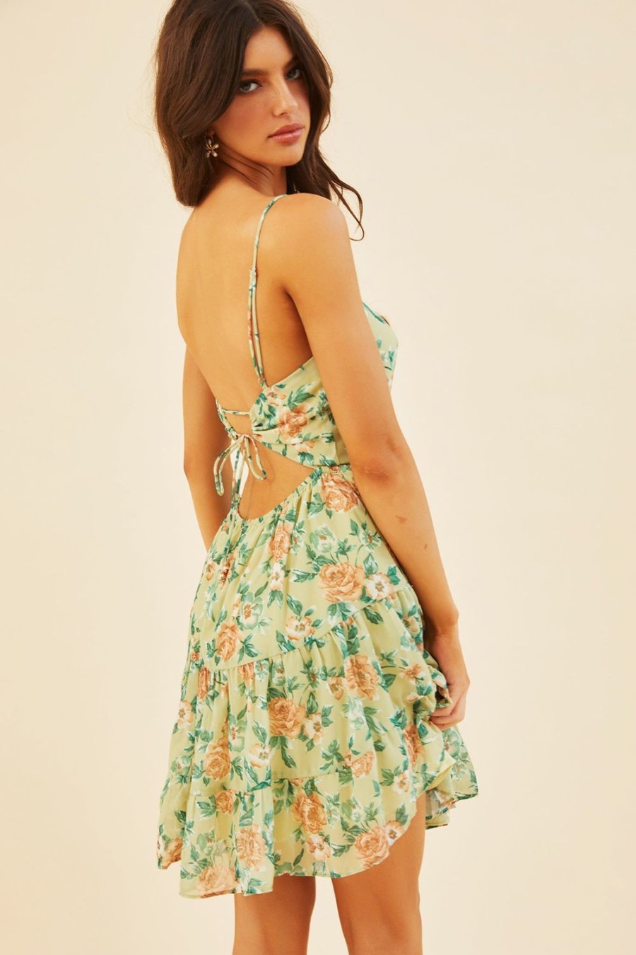 Day Dresses | Sage and Paige Carmela Mini Dress - Green Print