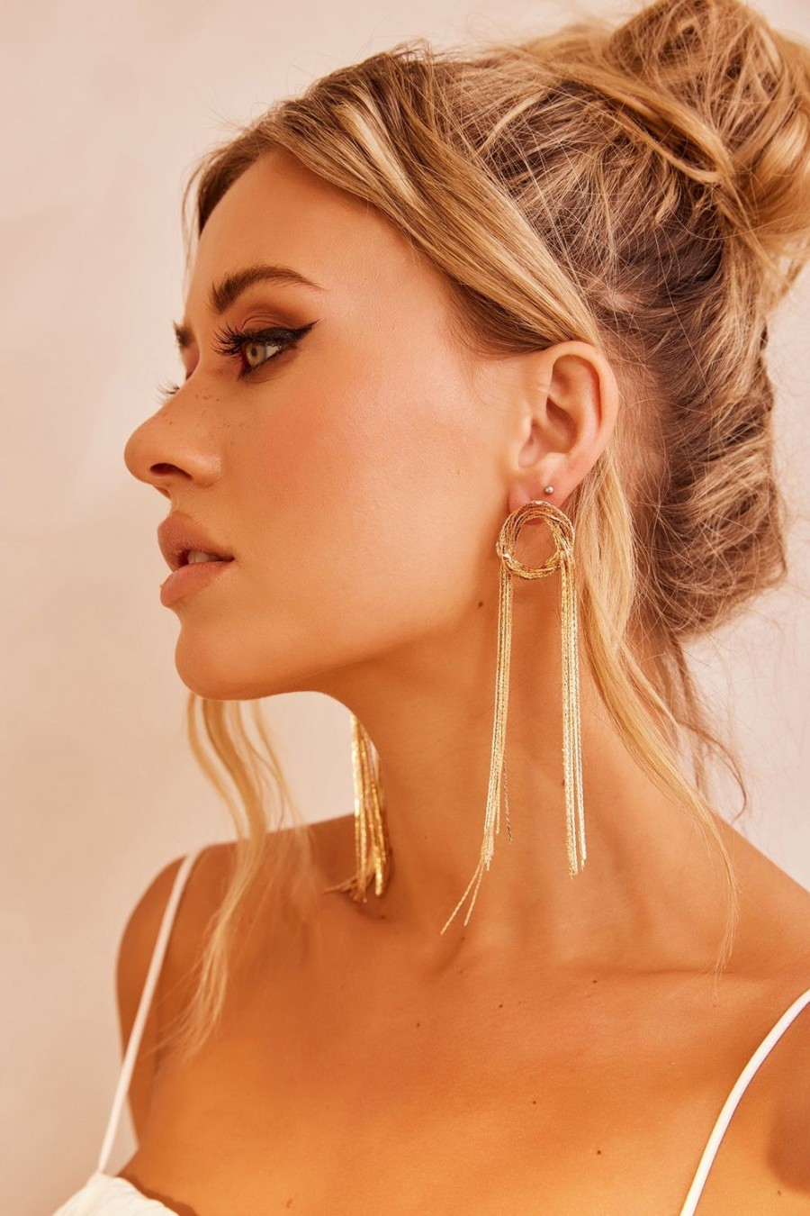 Earrings | Sage and Paige One Finely Earrings - Gold