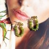 Earrings | Sage and Paige Candybar Earrings - Olive