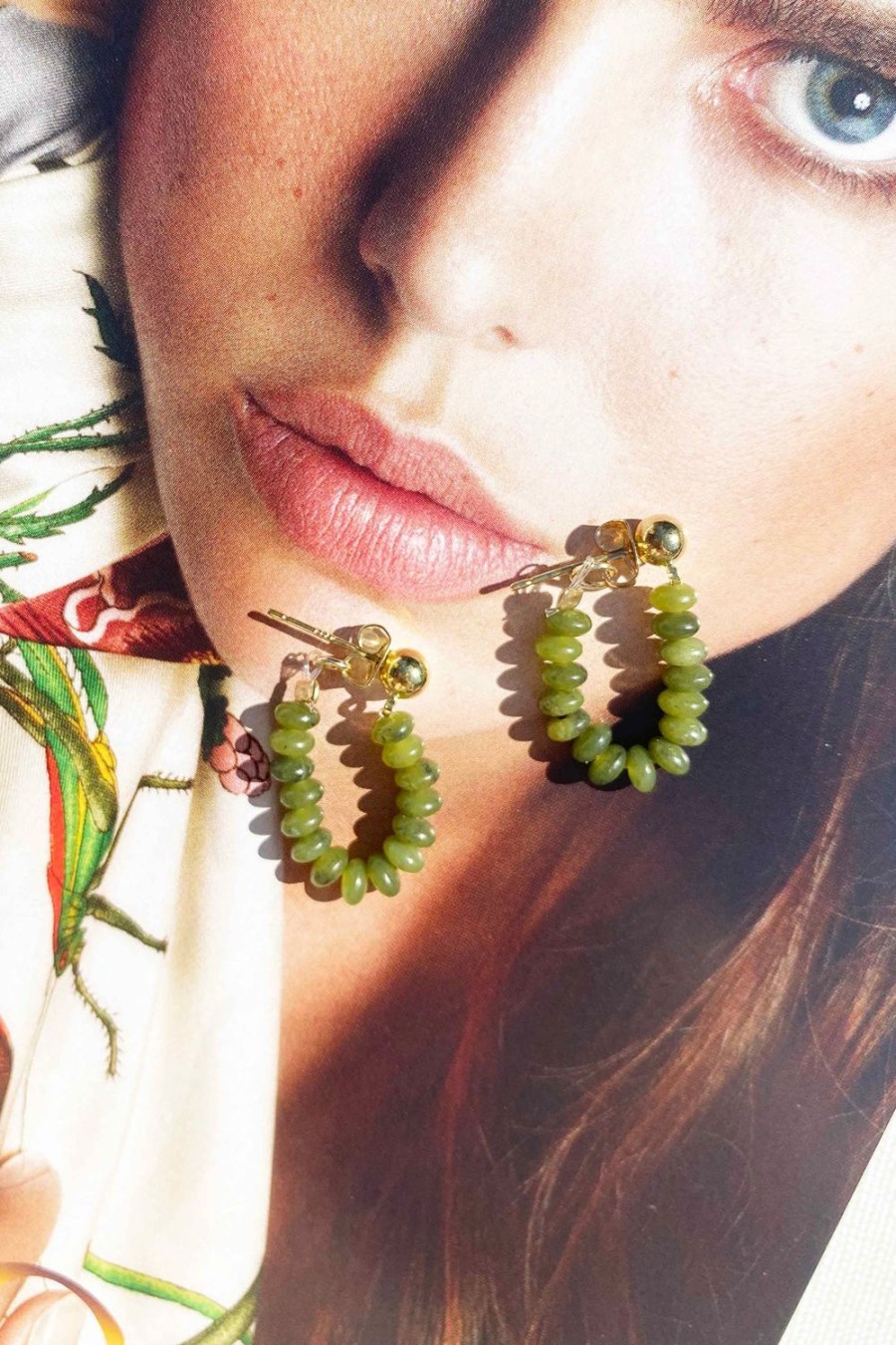 Earrings | Sage and Paige Candybar Earrings - Olive