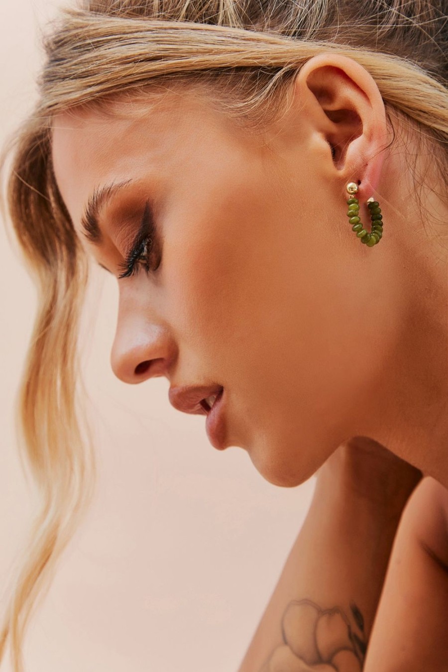 Earrings | Sage and Paige Candybar Earrings - Olive