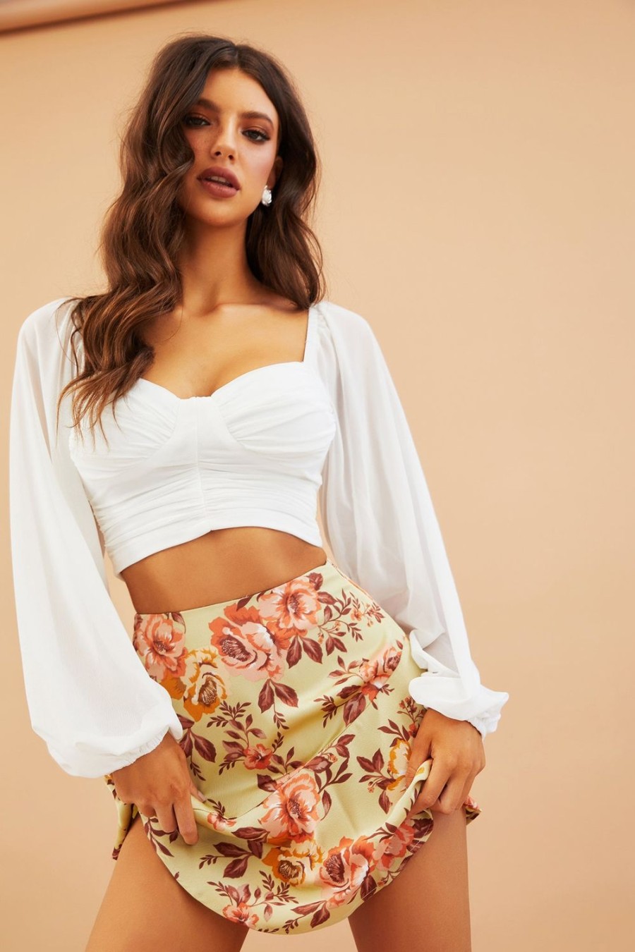 Dressy Tops | Sage and Paige Charmed Crop Top - White