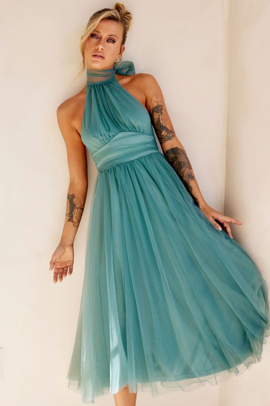 Formal Dresses | Sage and Paige Her Statement Midi Dress - Sage